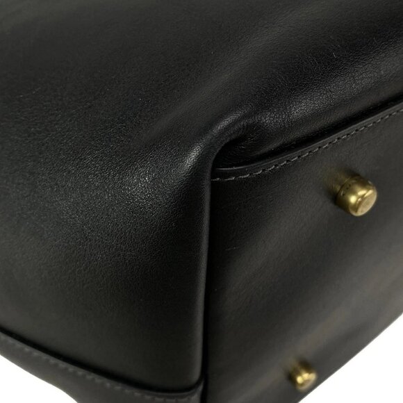 Auth COACH - CAM00 Black Leather Tote Bag - Picture 4 of 15